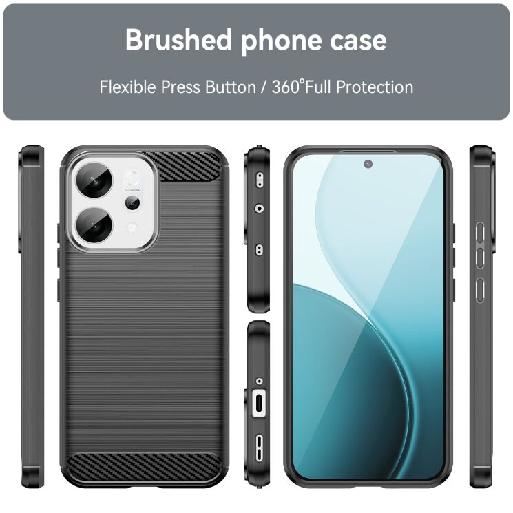 Захисний чохол UniCase Carbon для OPPO Reno 14 5G - Black: фото 5 з 10