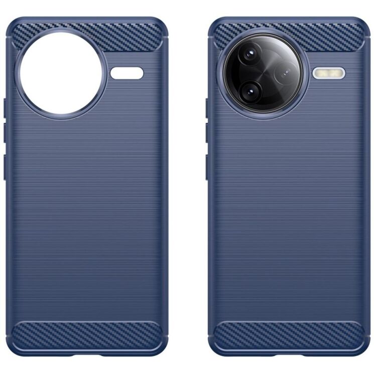Защитный чехол UniCase Carbon для Xiaomi Poco F7 Ultra - Blue: фото 2 из 8