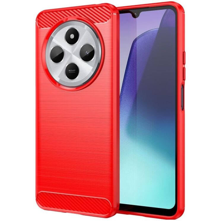 Защитный чехол UniCase Carbon для Xiaomi Redmi 14C / Redmi A4 5G / Poco C75 - Red: фото 1 из 8