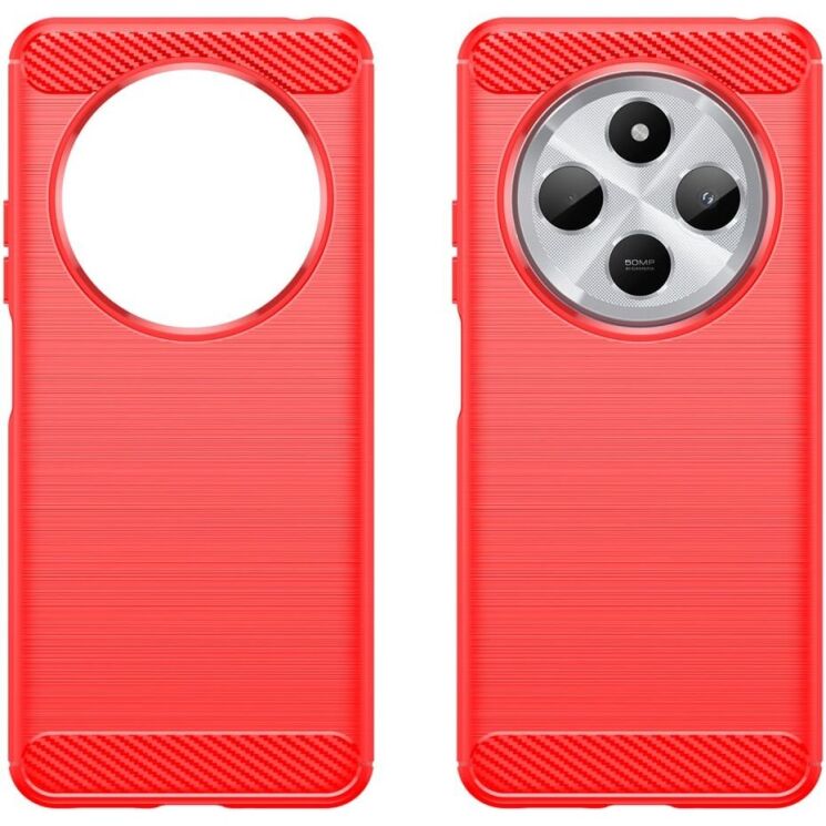 Защитный чехол UniCase Carbon для Xiaomi Redmi 14C / Redmi A4 5G / Poco C75 - Red: фото 2 из 8