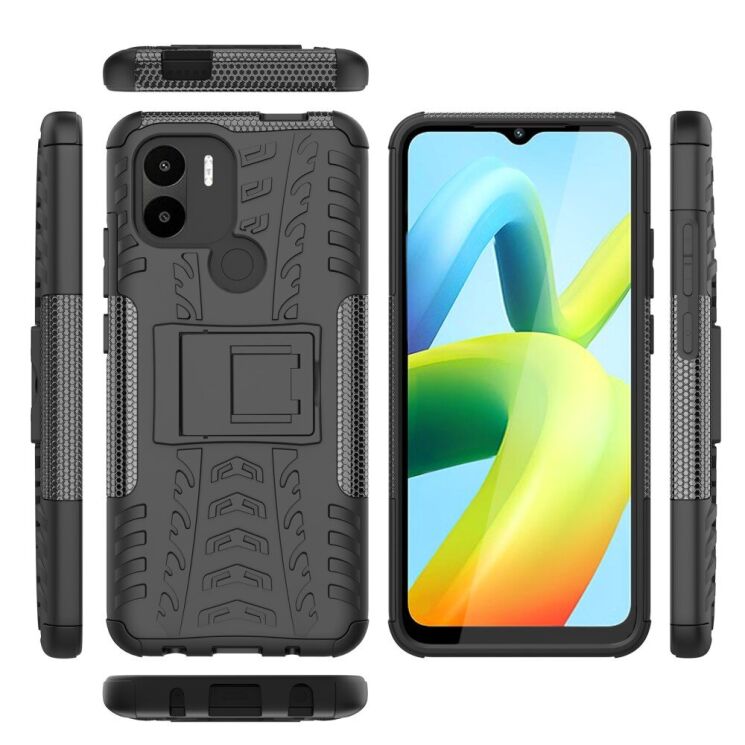 Захисний чохол UniCase Hybrid X для Xiaomi Redmi A1+ / A2+ - Black: фото 9 з 10