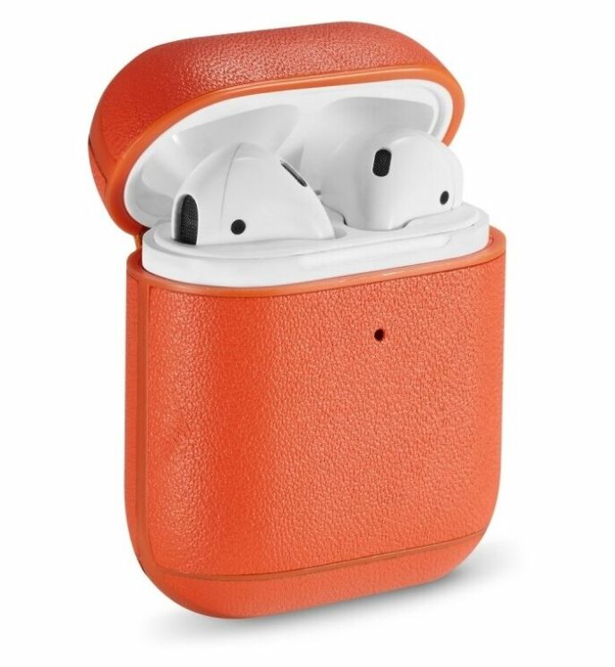 Защитный чехол UniCase Leather Cover для Apple AirPods 1 / 2 - Red: фото 1 из 14