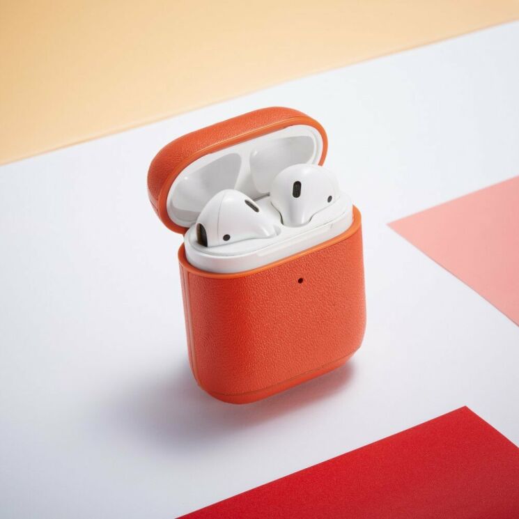 Защитный чехол UniCase Leather Cover для Apple AirPods 1 / 2 - Red: фото 14 из 14