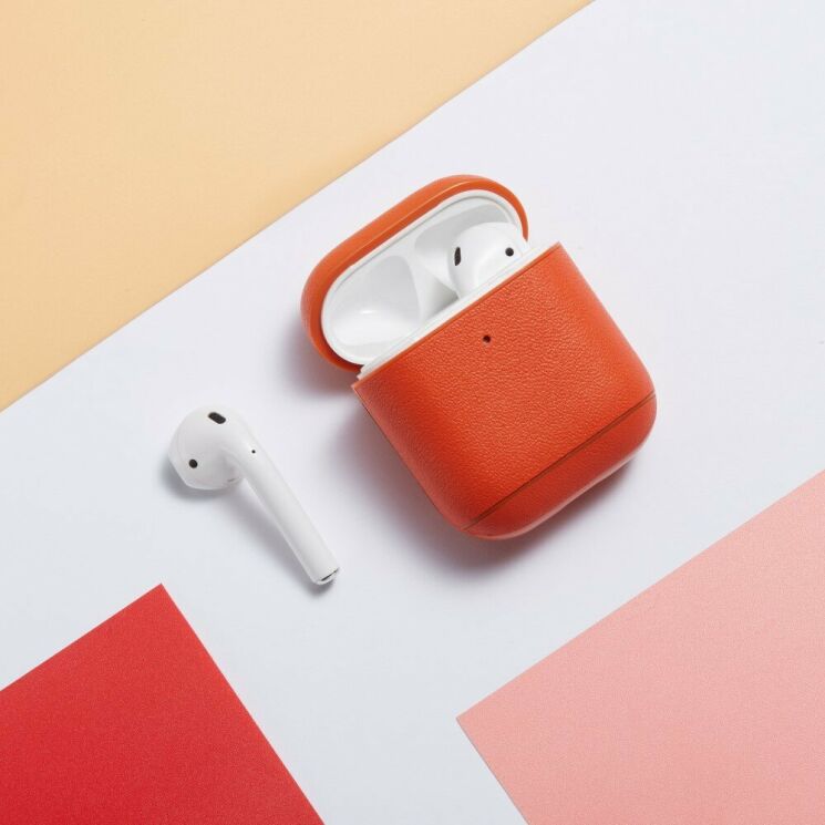 Защитный чехол UniCase Leather Cover для Apple AirPods 1 / 2 - Red: фото 12 из 14