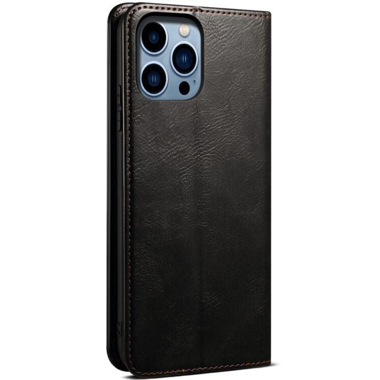 Защитный чехол UniCase Leather Wallet для Apple iPhone 16 Pro - Black: фото 5 из 6