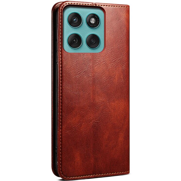 Защитный чехол UniCase Leather Wallet для Motorola Moto G56 - Brown: фото 6 из 7