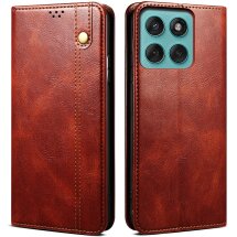Защитный чехол UniCase Leather Wallet для Motorola Moto G56 - Brown: фото 1 из 7