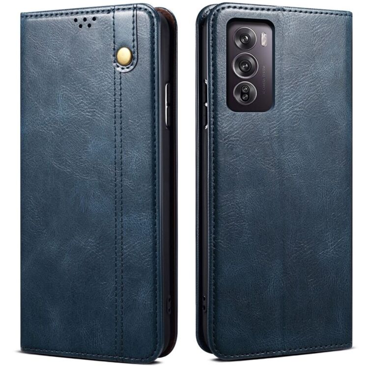 Захисний чохол UniCase Leather Wallet для OPPO Reno 12 Pro - Blue: фото 1 з 6