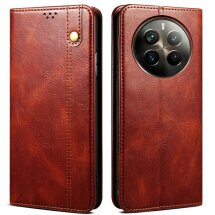 Захисний чохол UniCase Leather Wallet для Realme 12 Pro / 12 Pro+ - Brown: фото 1 з 6