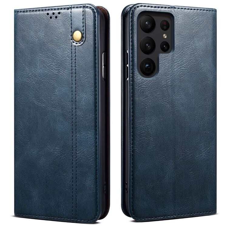 Захисний чохол UniCase Leather Wallet для Samsung Galaxy S23 Ultra (S918) - Blue: фото 1 з 9