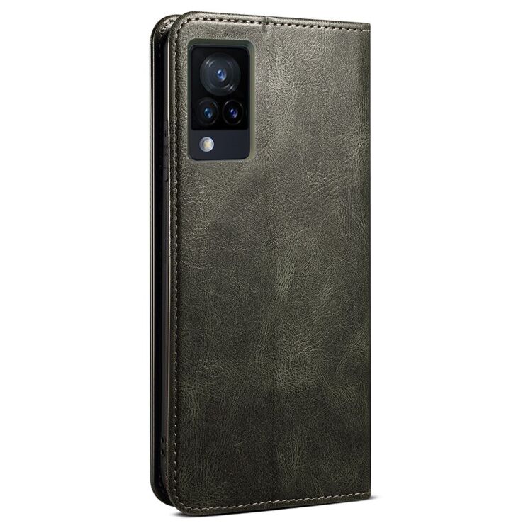 Защитный чехол UniCase Leather Wallet для VIVO V21e - Green: фото 3 из 22