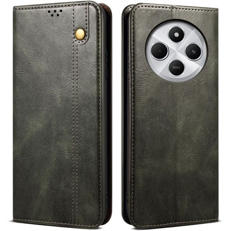 Защитный чехол UniCase Leather Wallet для Xiaomi Redmi 14C / Redmi A4 5G / Poco C75 - Green: фото 1 из 6