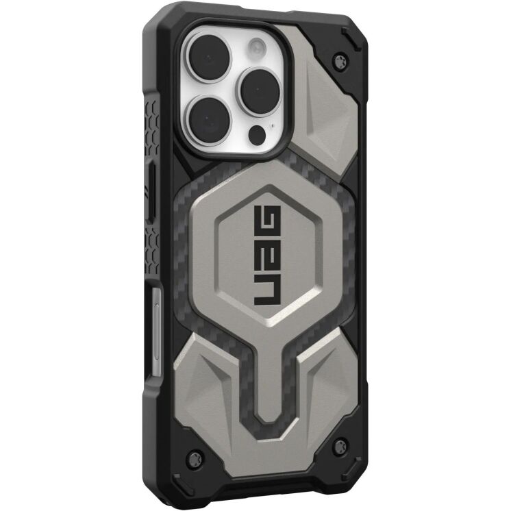 Захисний чохол URBAN ARMOR GEAR (UAG) Monarch Pro для Apple iPhone 16 Pro - Titanium: фото 3 з 13