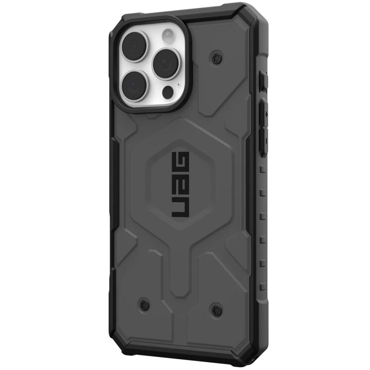 Защитный чехол URBAN ARMOR GEAR (UAG) Pathfinder MagSafe для Apple iPhone 16 Pro Max - Silver: фото 2 из 12
