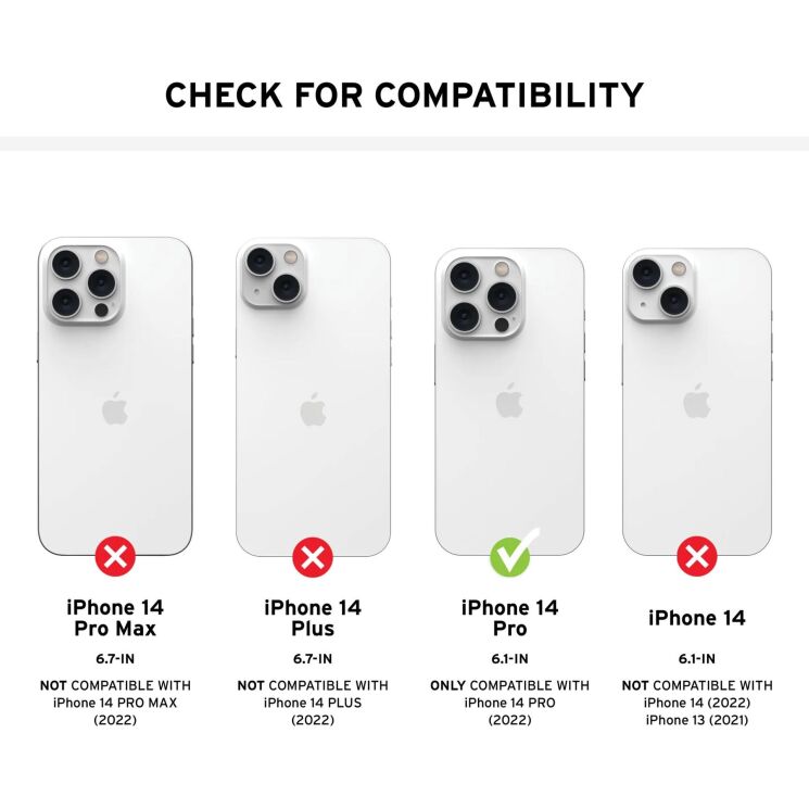 Защитный чехол URBAN ARMOR GEAR (UAG) [U] Dot Magsafe для Apple iPhone 14 Pro - Marshmallow: фото 9 из 11