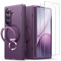 Защитный комплект TORRAS Ostand Q3 Spin with MagSafe (FF) для Samsung Galaxy Fold 8 Ultra - Purple: фото 1 из 9