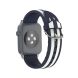 Ремінець UniCase Soft Strap для Apple Watch 46 / 45 / 44 / SE 44 / 42 (Series 1-3) / Ultra / Ultra 2 / Ultra 3 - Dark Blue / White (251301A). Фото 2 з 5