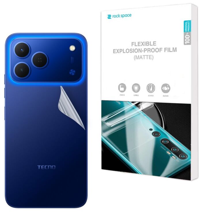 Антибликовая пленка на заднюю панель RockSpace Explosion-Proof Matte для TECNO Spark 50: фото 1 из 9