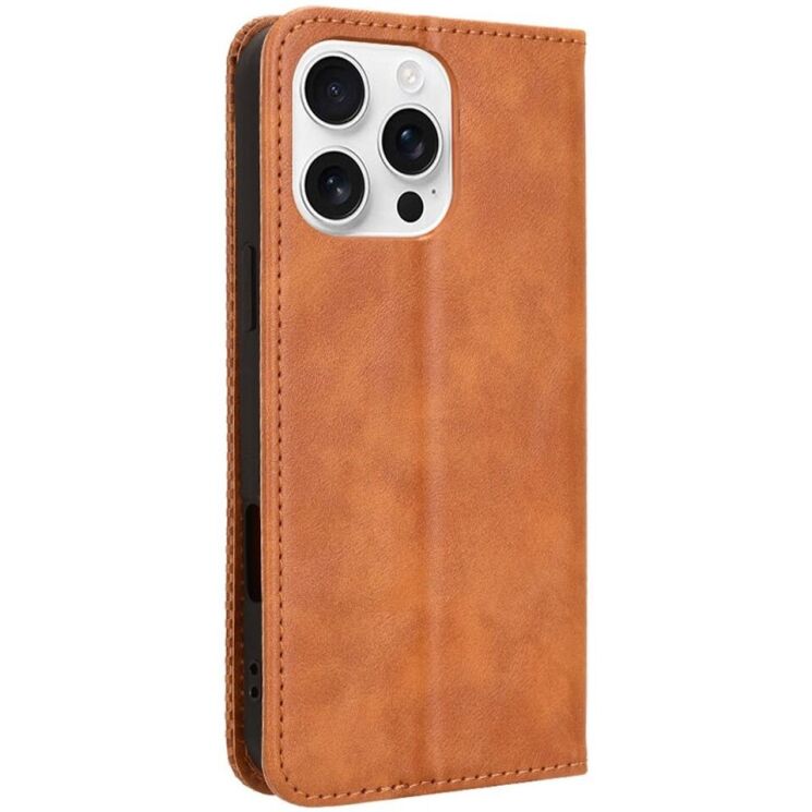 Чехол Deexe Retro Style для Apple iPhone 16 Pro - Brown: фото 6 из 8