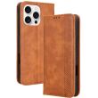 Чехол Deexe Retro Style для Apple iPhone 16 Pro - Brown (366285Z)