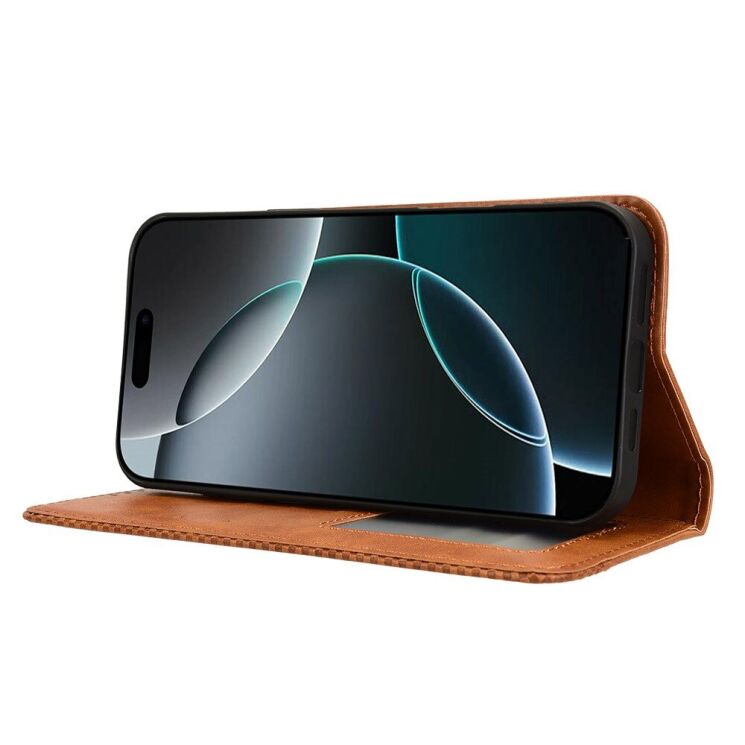 Чехол Deexe Retro Style для Apple iPhone 16 Pro - Brown: фото 3 из 8