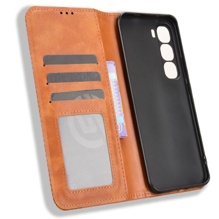 Чохол Deexe Retro Style для Infinix Hot 60 Pro - Brown: фото 5 з 18