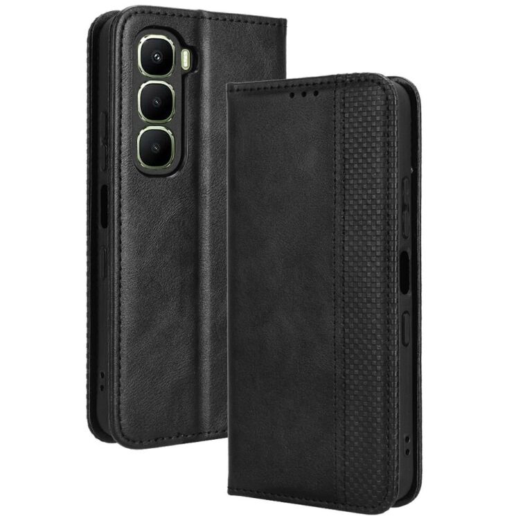 Чохол Deexe Retro Style для Infinix Hot 60і - Black: фото 1 з 7