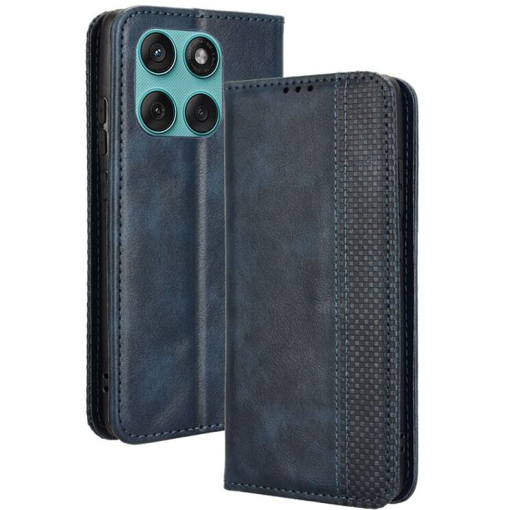 Чехол Deexe Retro Style для Motorola Edge 60 / Edge 60 Fusion - Blue: фото 7 из 18