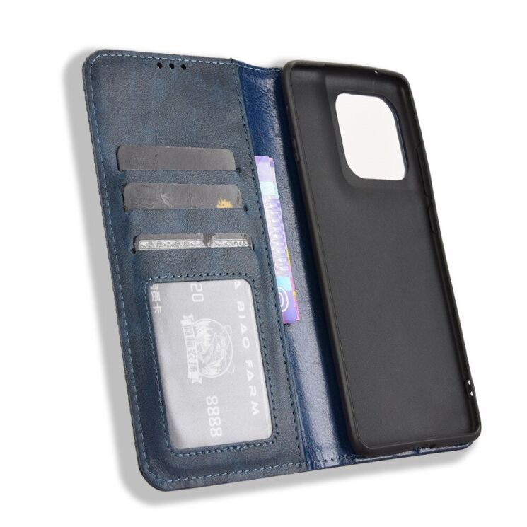 Чехол Deexe Retro Style для Motorola Edge 60 / Edge 60 Fusion - Blue: фото 3 из 18