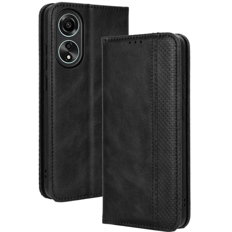 Чохол Deexe Retro Style для OPPO A78 - Black: фото 1 з 6