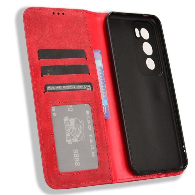 Чехол Deexe Retro Style для OPPO Reno 12 - Red: фото 4 из 7