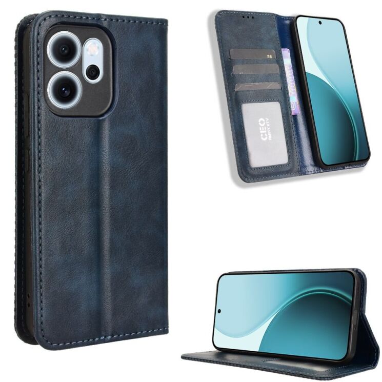 Чохол Deexe Retro Style для OPPO Reno 14 F/FS - Blue: фото 2 з 19