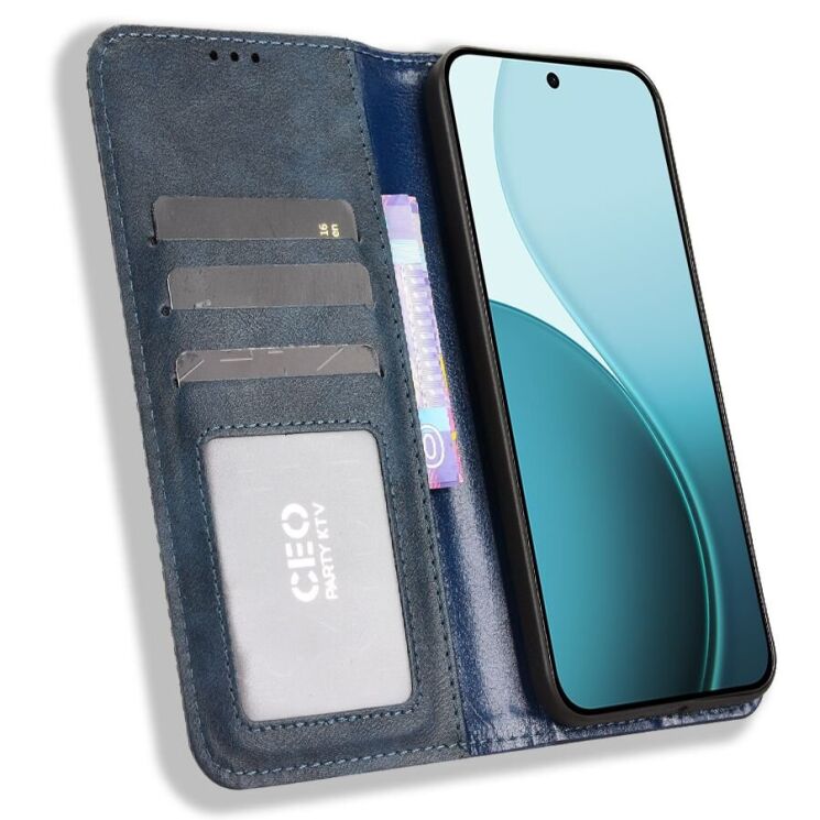Чохол Deexe Retro Style для OPPO Reno 14 F/FS - Blue: фото 6 з 19
