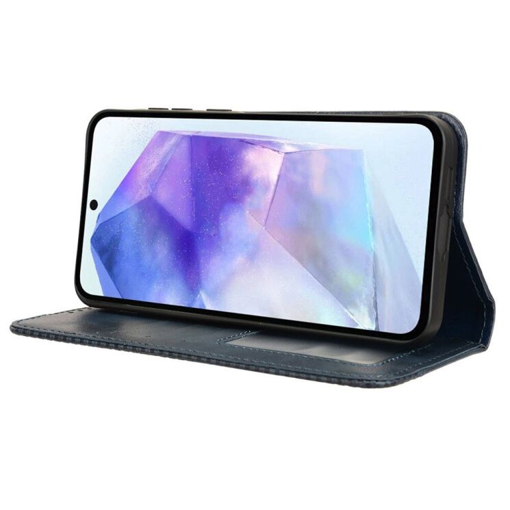Чехол Deexe Retro Style для Samsung Galaxy A55 (A556) - Blue: фото 3 из 7