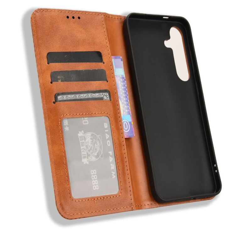 Чехол Deexe Retro Style для Samsung Galaxy S25 FE (S731) - Brown: фото 5 из 18