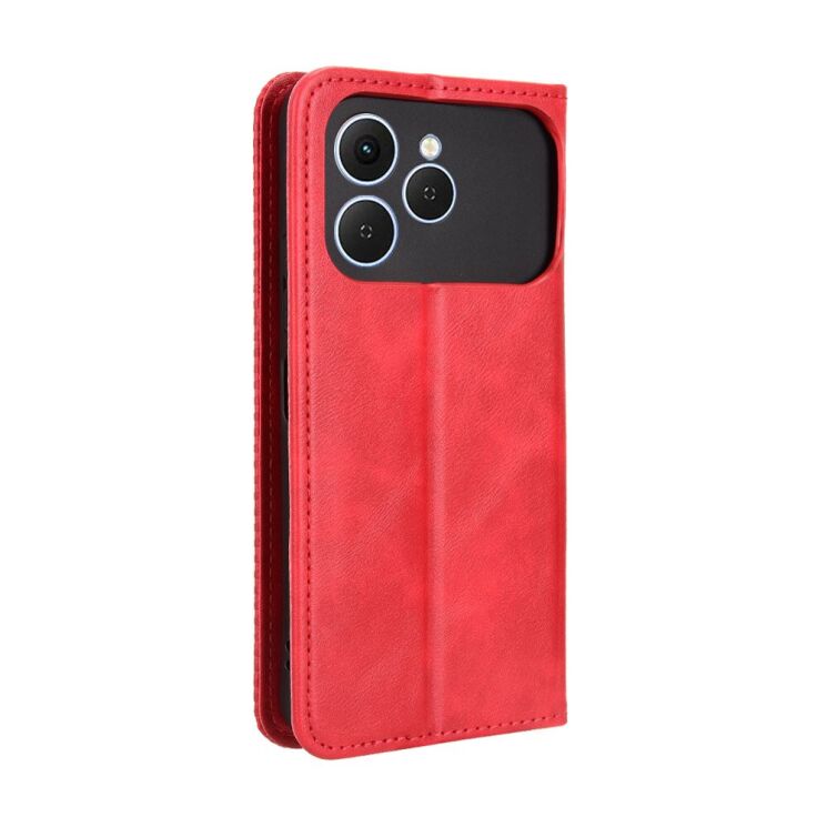 Чохол-книжка Deexe Retro Style для TECNO Spark 40 - Red: фото 8 з 16