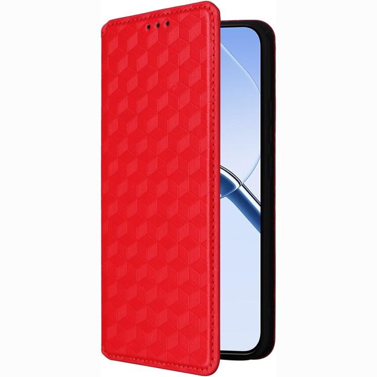 Чохол Deexe Rhombus Book для Realme 16 - Red: фото 6 з 9