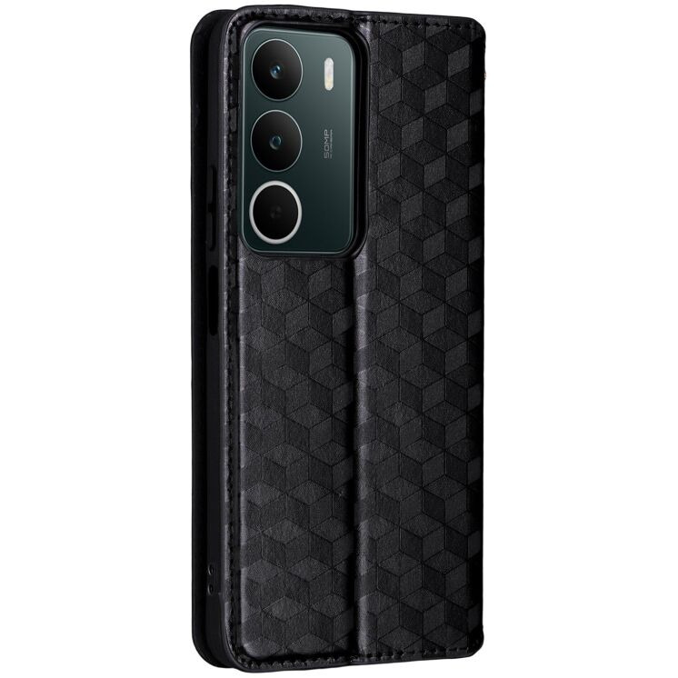 Чохол Deexe Rhombus Book для Realme C71 - Black: фото 6 з 6