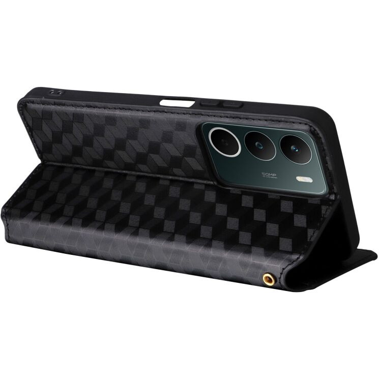 Чохол Deexe Rhombus Book для Realme C71 - Black: фото 4 з 6