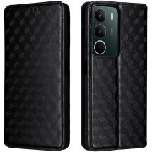 Чохол Deexe Rhombus Book для Realme C71 - Black: фото 1 з 6