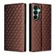 Чехол Deexe Rhombus Book для Samsung Galaxy A27 (A276) - Brown (408618Z). Фото 1 из 7