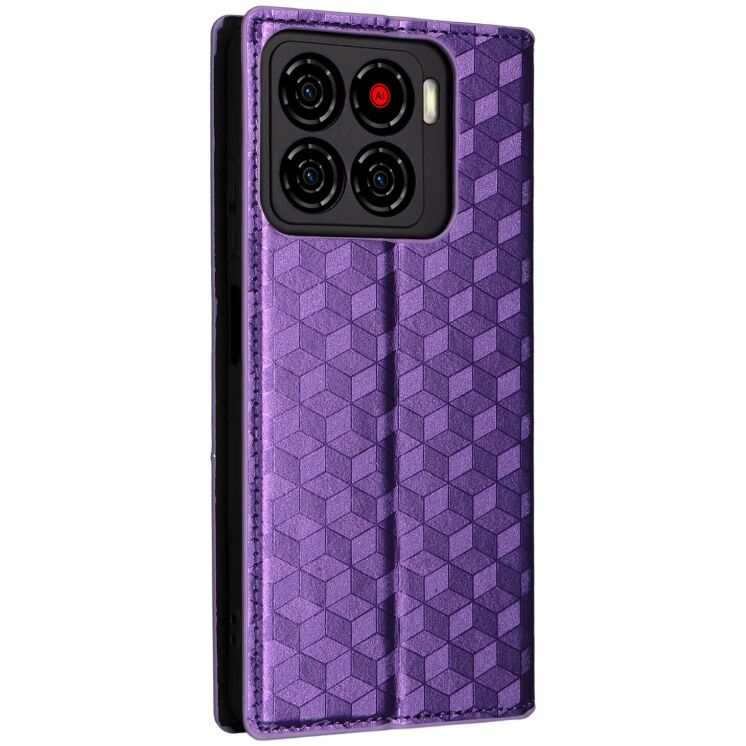 Чехол Deexe Rhombus Book для ZTE Blade A56 - Purple: фото 8 из 10