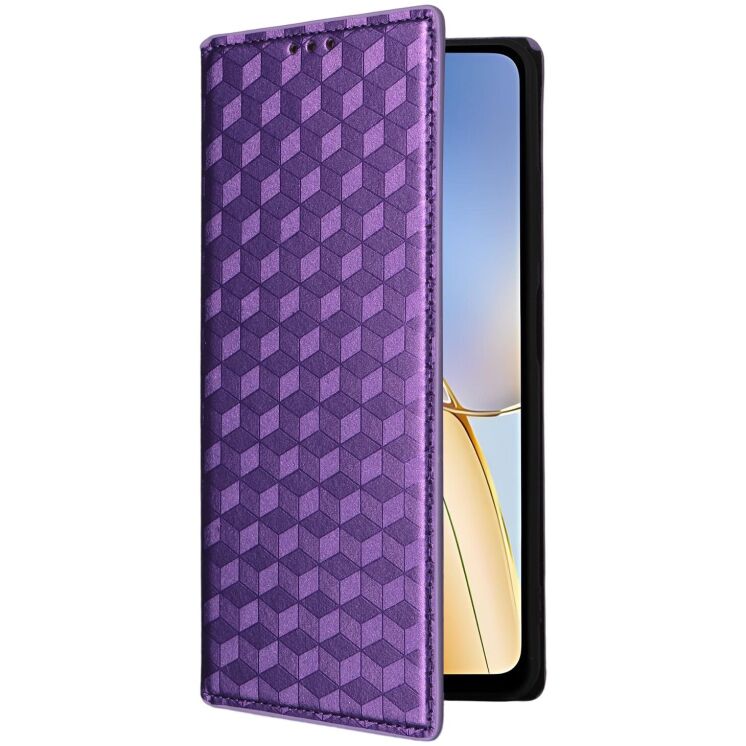 Чехол Deexe Rhombus Book для ZTE Blade A56 - Purple: фото 6 из 10