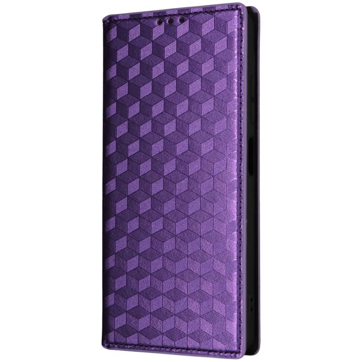 Чехол Deexe Rhombus Book для ZTE Blade A56 - Purple: фото 7 из 10