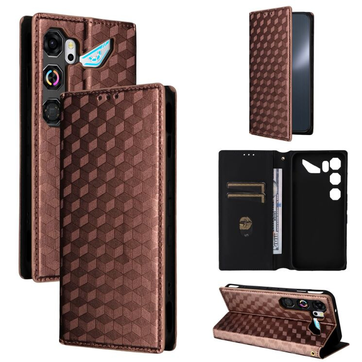 Чехол Deexe Rhombus Book для ZTE Nubia Neo 5 GT - Brown: фото 6 из 8