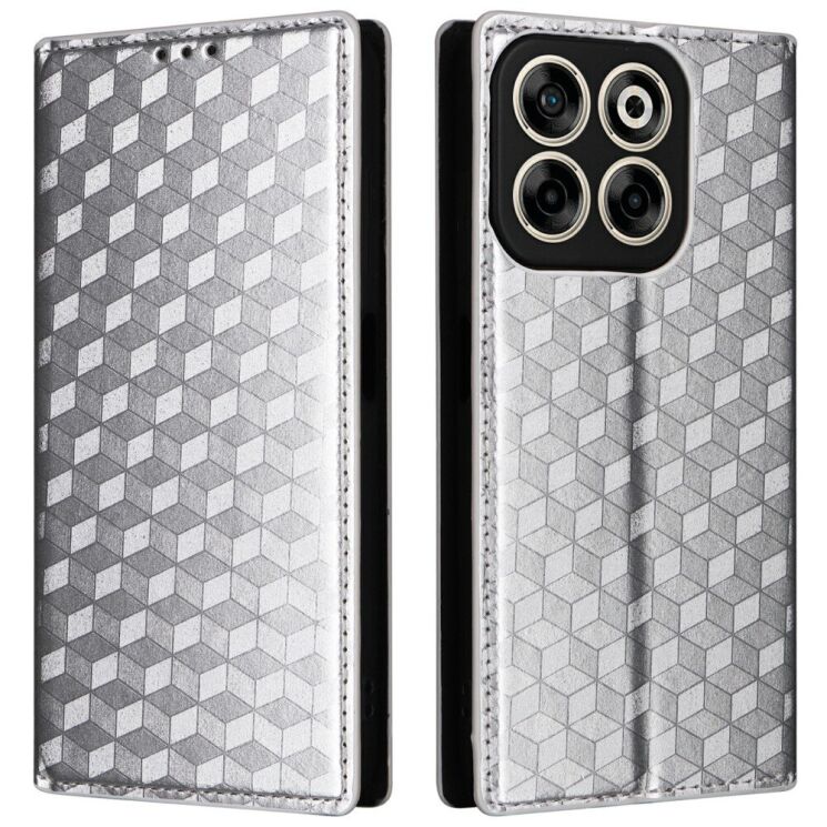 Чехол Deexe Rhombus Book для ZTE Nubia V70 - Silver: фото 1 из 7