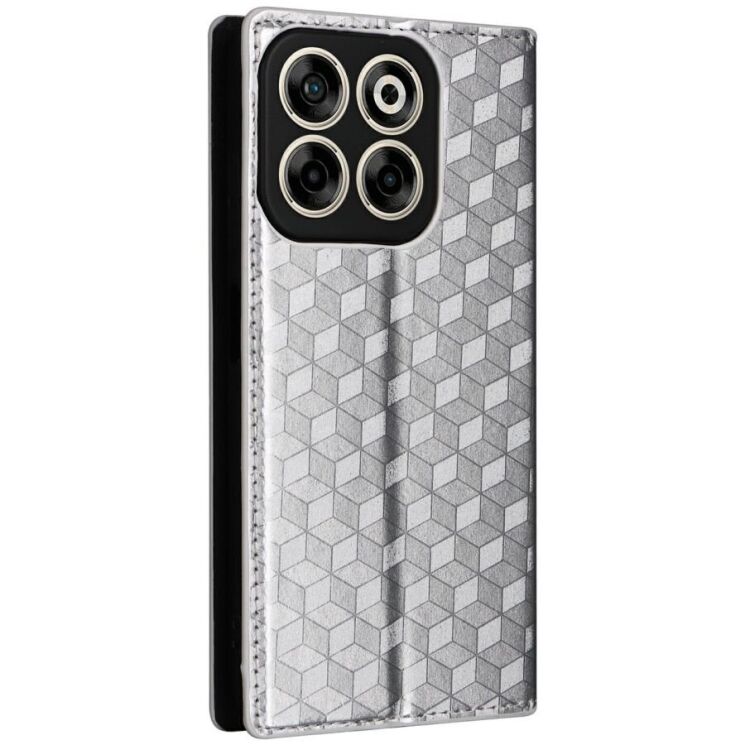 Чехол Deexe Rhombus Book для ZTE Nubia V70 - Silver: фото 7 из 7