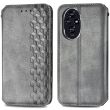 Чехол Deexe Rhombus Wallet для Honor 200 - Grey (364143H)