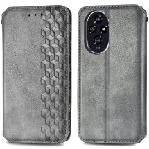 Чехол Deexe Rhombus Wallet для Honor 200 - Grey: фото 1 из 9