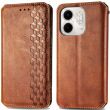 Чохол Deexe Rhombus Wallet для Infinix Smart 9 (X6532) - Brown (366512Z)